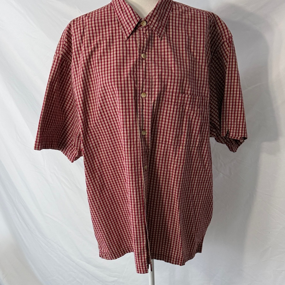 BKE Men's Red Plaid Button Down Shirt